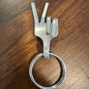 Peace Fork Keychain